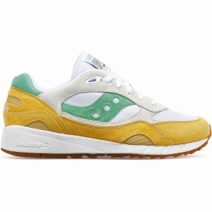 White / Yellow / Green Saucony Shadow 6000 Women's Sneakers | Philippines S81592-Z13