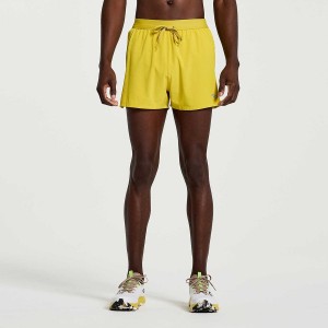 Yellow Saucony Outpace 3" Men's Shorts | Philippines S46519-J70