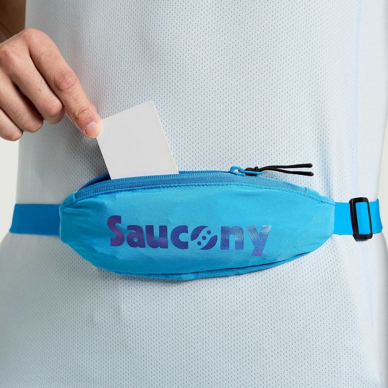 AZURE Saucony Outpace Run Belt Men's Belt Bags | Philippines S56890-S94