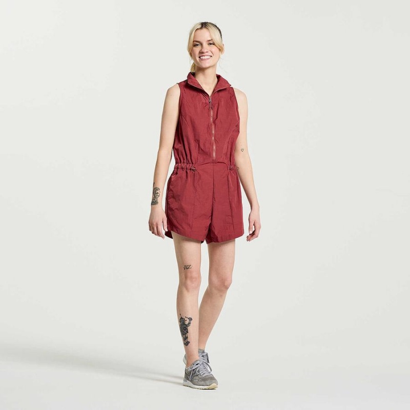 Apple Butter Saucony Unwind Romper Women's Jumpsuit | Philippines S81025-Q92