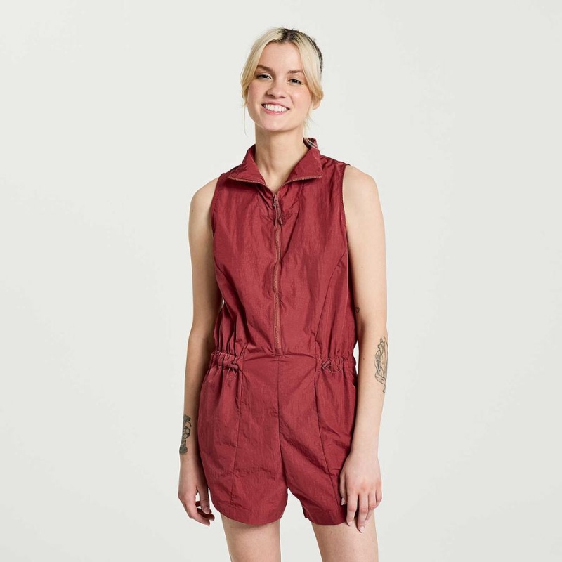 Apple Butter Saucony Unwind Romper Women\'s Jumpsuit | Philippines S81025-Q92