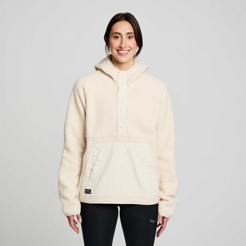 Beige Saucony Recovery Sherpa Men's Pullover | Philippines S32706-P78