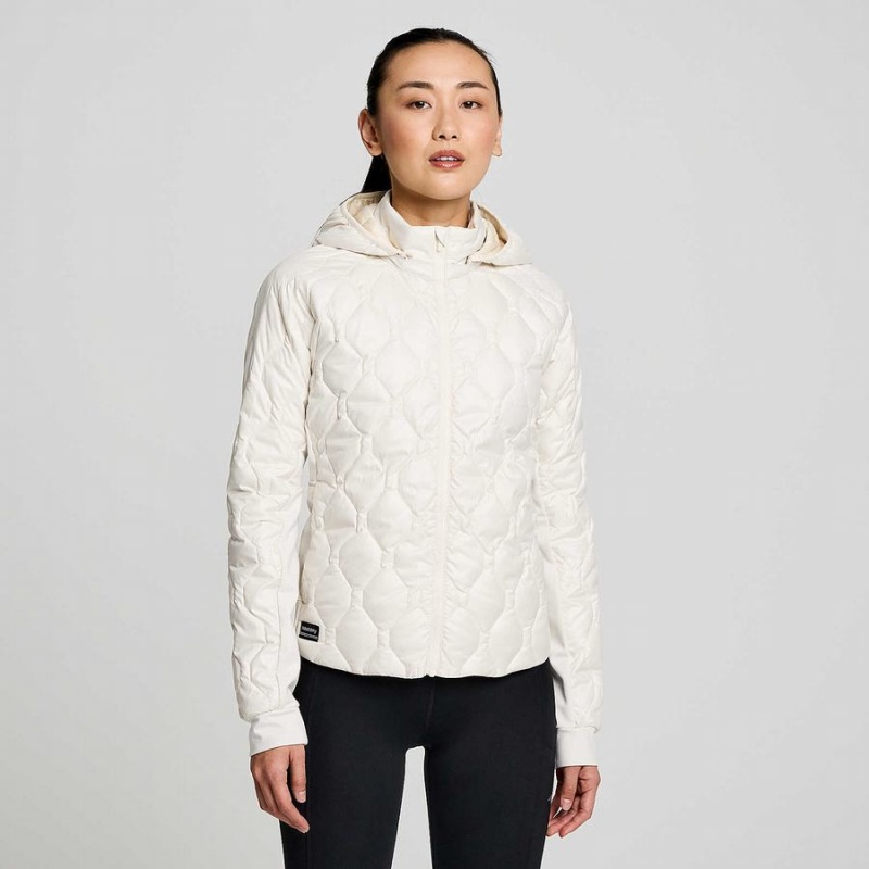 Beige Saucony Solstice Oysterpuff Women\'s Jackets | Philippines S26153-D16