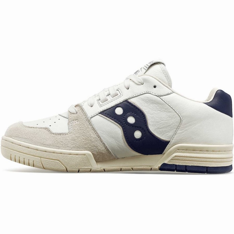 Beige / Blue Saucony Spot-Bilt™ Sonic Low Premium Men's Sneakers | Philippines S69201-E40