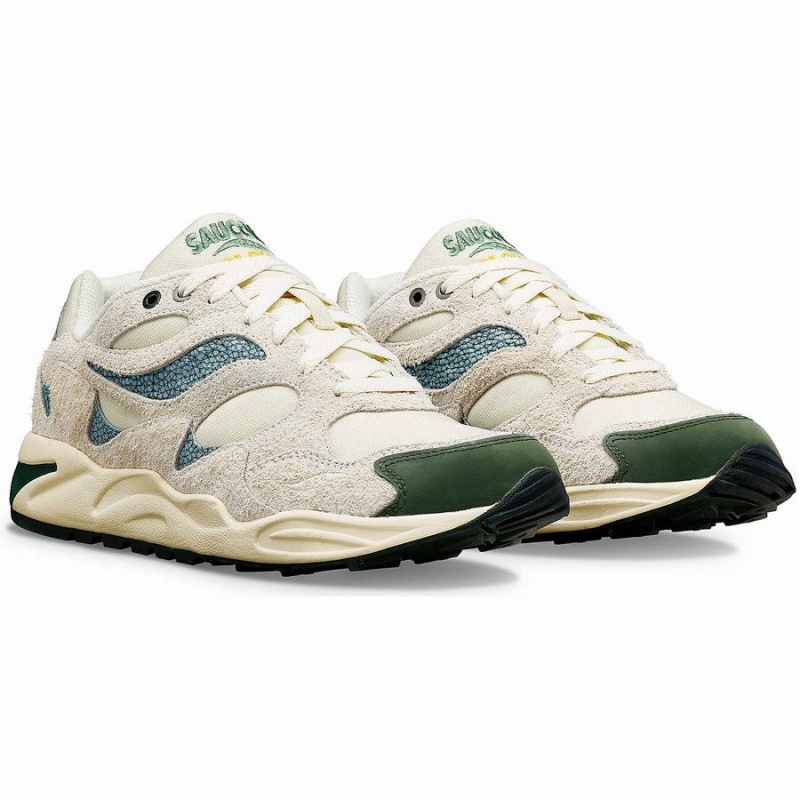 Beige / Green Saucony x Colour Plus Grid Shadow 2 Women's Sneakers | Philippines S58071-M63