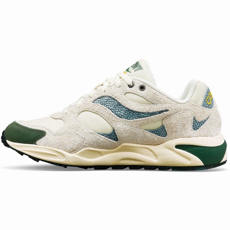 Beige / Green Saucony x Colour Plus Grid Shadow 2 Women's Sneakers | Philippines S58071-M63