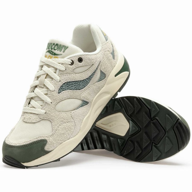 Beige / Green Saucony x Colour Plus Grid Shadow 2 Women's Sneakers | Philippines S58071-M63