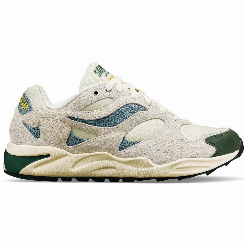 Beige / Green Saucony x Colour Plus Grid Shadow 2 Women\'s Sneakers | Philippines S58071-M63