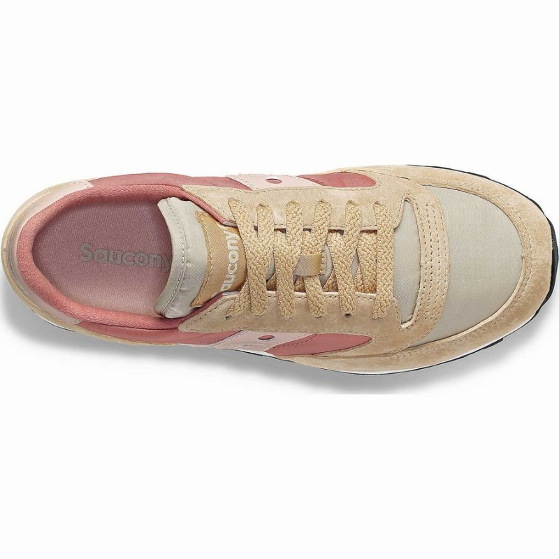 Beige / Red Saucony Jazz Triple Women's Sneakers | Philippines S70931-C87