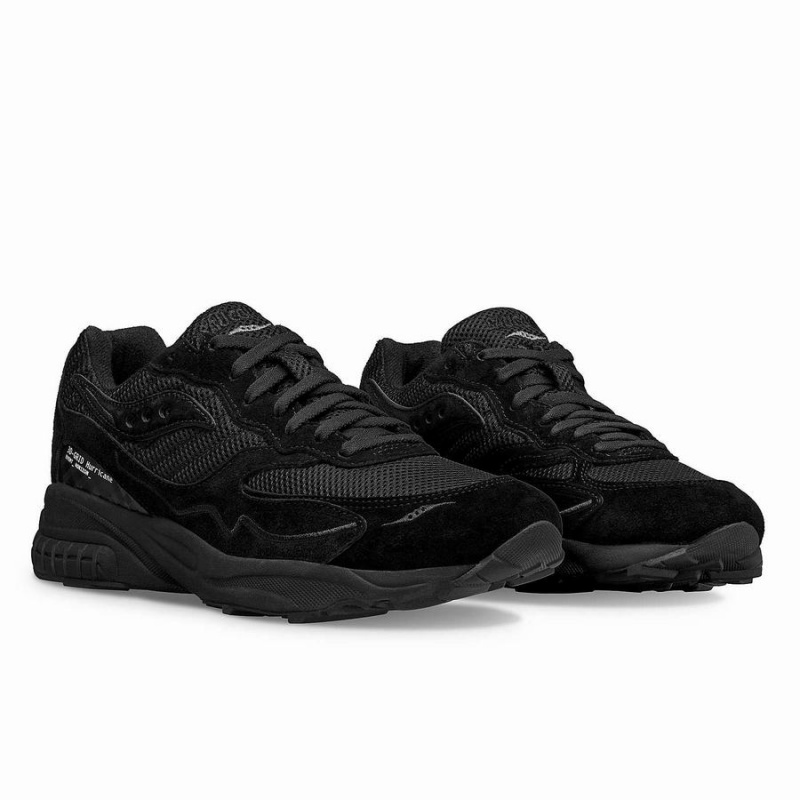 Black Saucony 3D Grid Hurricane Event Horizon Women's Sneakers | Philippines S02917-H01