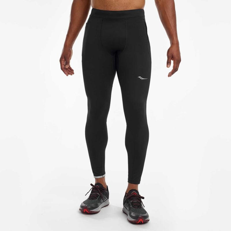 Black Saucony Bell Lap Men\'s Tight | Philippines S46573-P59