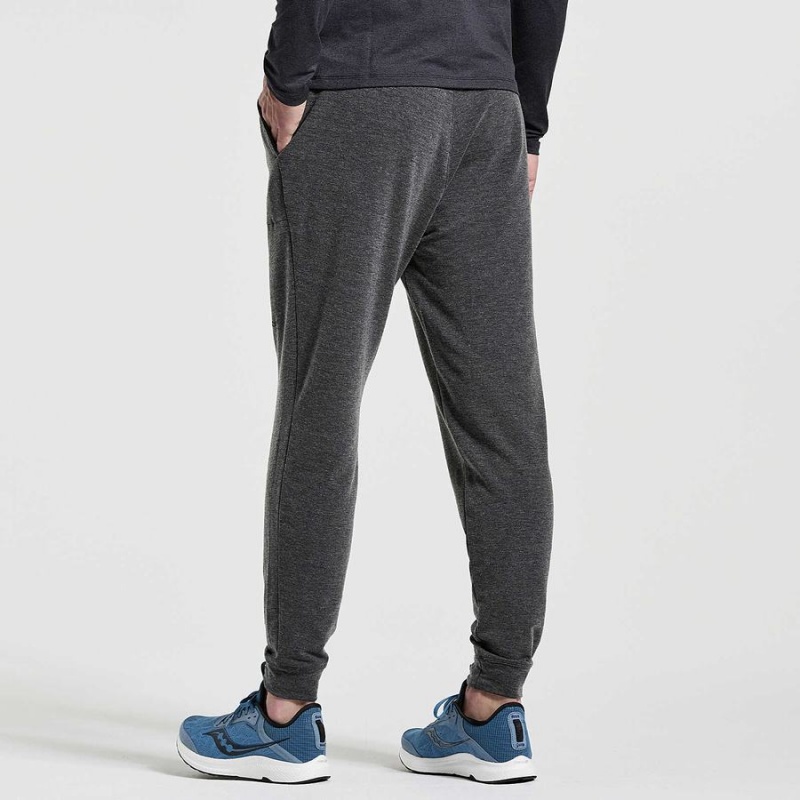 Black Saucony Boston Men's Pants | Philippines S81267-F95