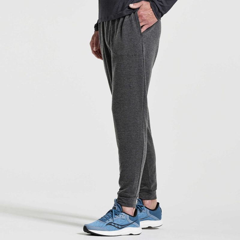 Black Saucony Boston Men\'s Pants | Philippines S81267-F95