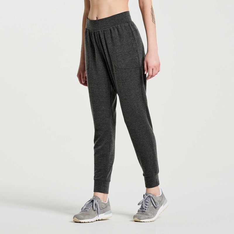 Black Saucony Boston Women's Pants | Philippines S87415-N78