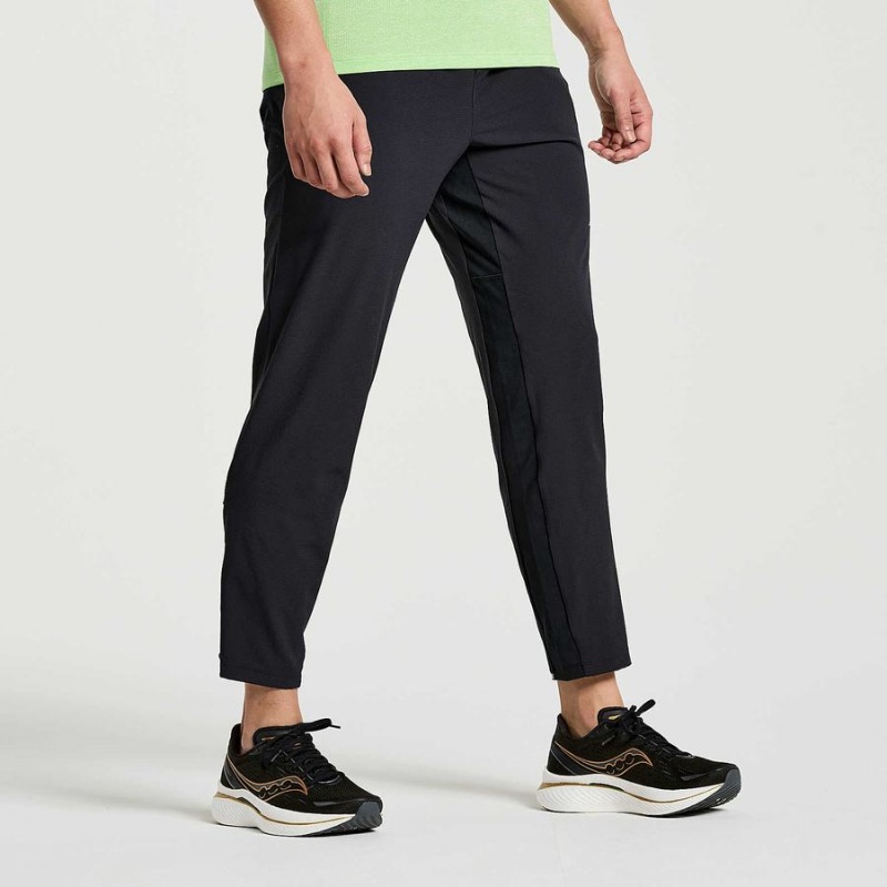 Black Saucony Boston Woven Men's Pants | Philippines S19475-F79