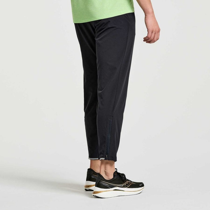 Black Saucony Boston Woven Men's Pants | Philippines S19475-F79