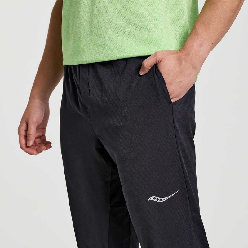 Black Saucony Boston Woven Men's Pants | Philippines S19475-F79