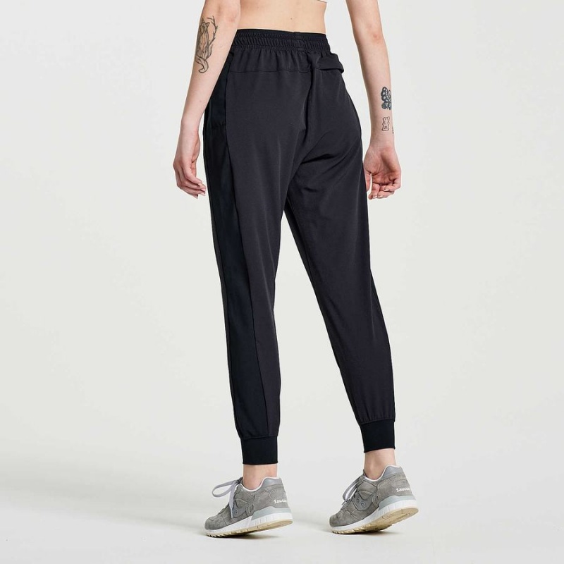 Black Saucony Boston Woven Women's Pants | Philippines S51698-L95