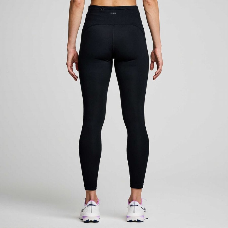 Black Saucony Fortify 7/8 Women's Tight | Philippines S34627-L32