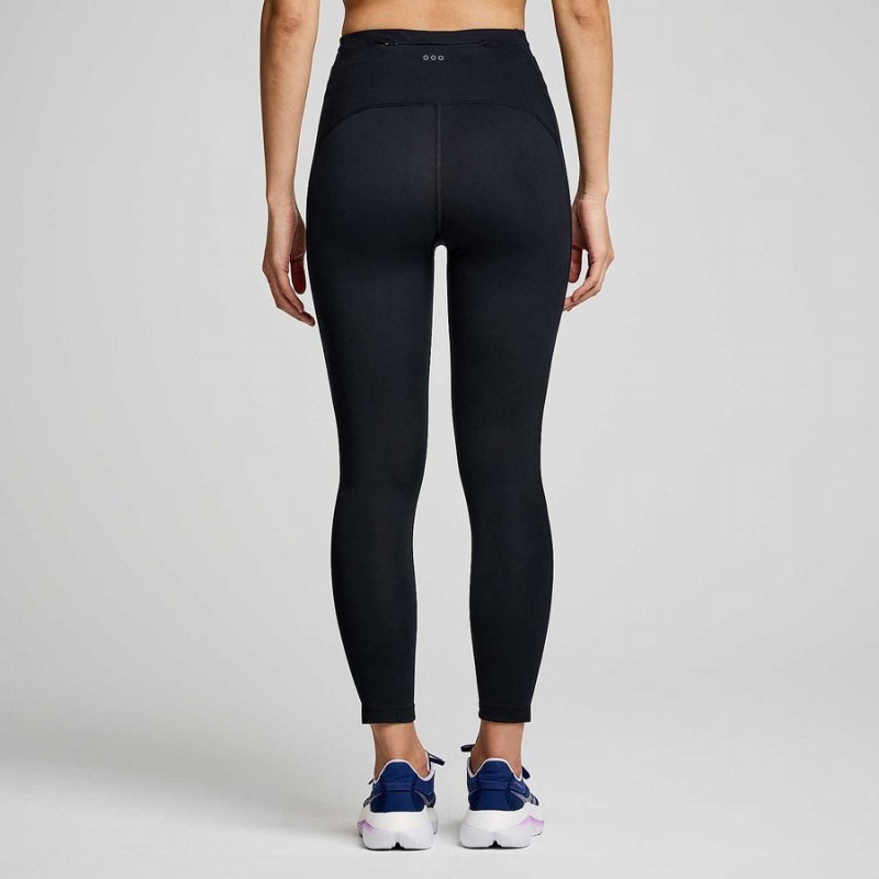 Black Saucony Fortify Crop Women's Tight | Philippines S82356-P59