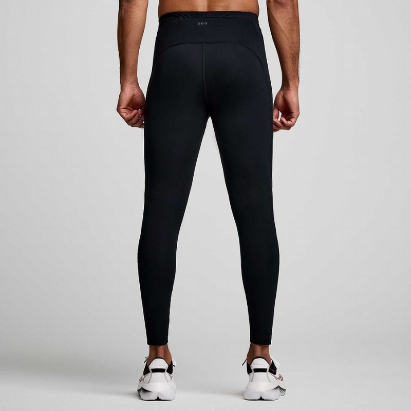 Black Saucony Fortify Men's Tight | Philippines S76801-P87