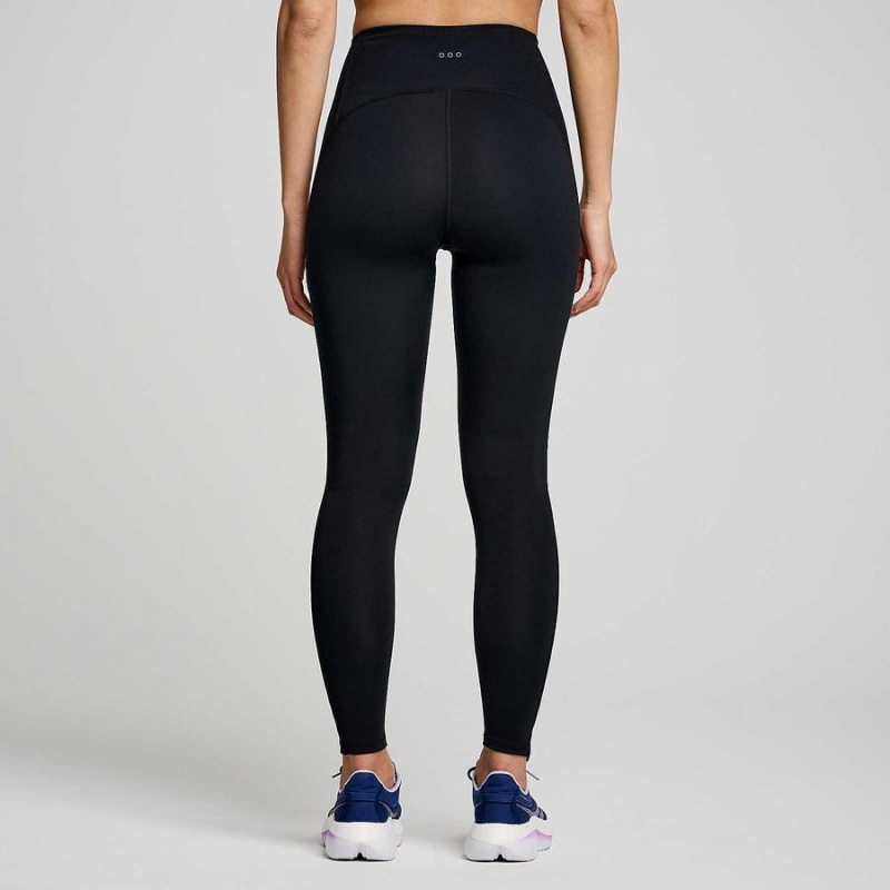 Black Saucony Fortify Viz Women's Tight | Philippines S67039-L31