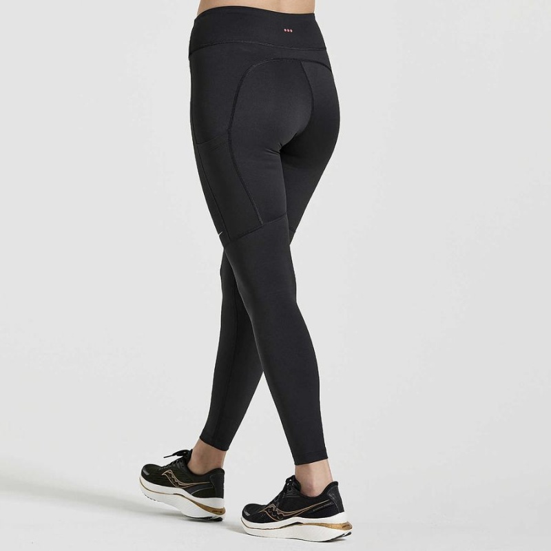 Black Saucony Fortify Women's Tight | Philippines S31079-B86