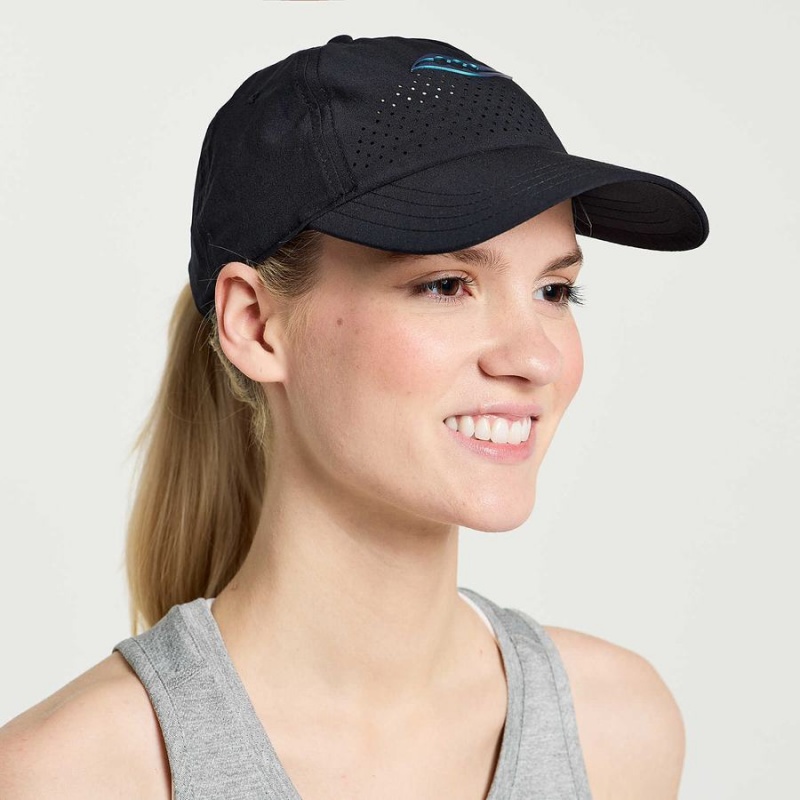 Black Saucony Outpace Petite Women\'s Hats | Philippines S61239-E41