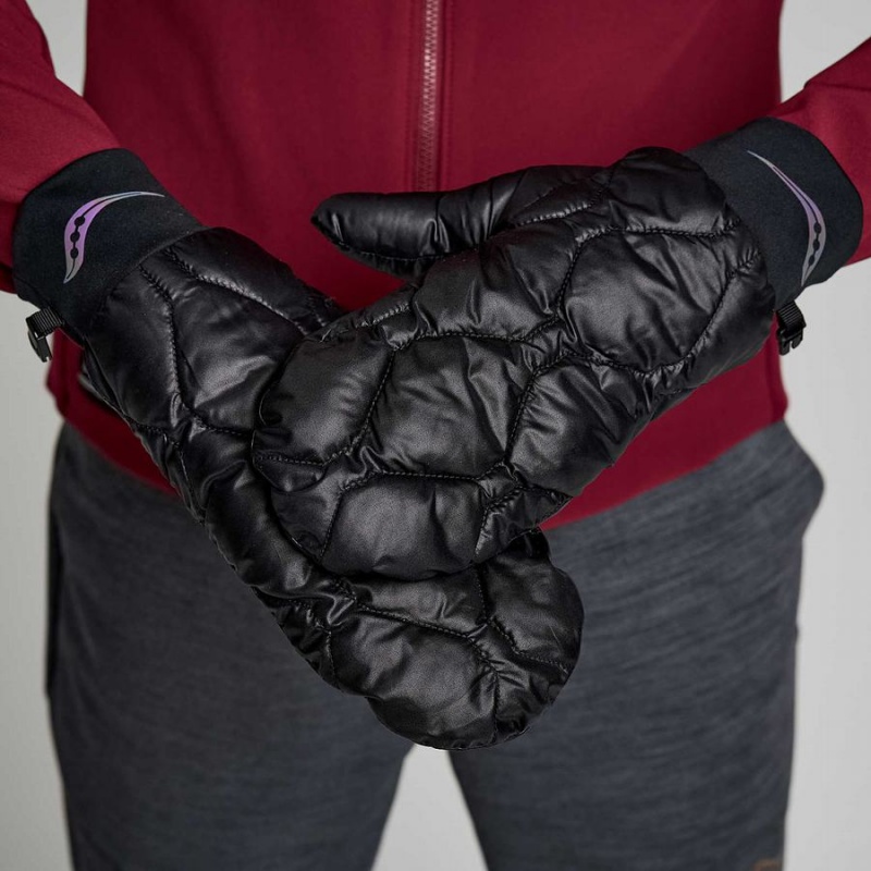 Black Saucony Oysterpuff Mitt Women\'s Gloves | Philippines S67310-Y13