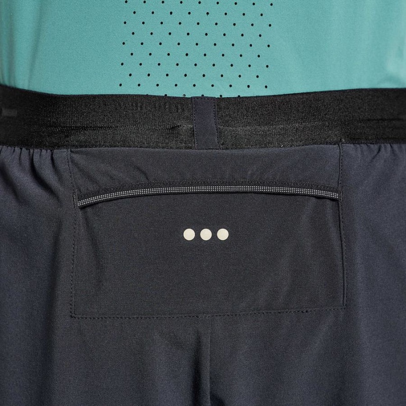 Black Saucony Pinnacle 2-in-1 Men's Shorts | Philippines S46793-X56