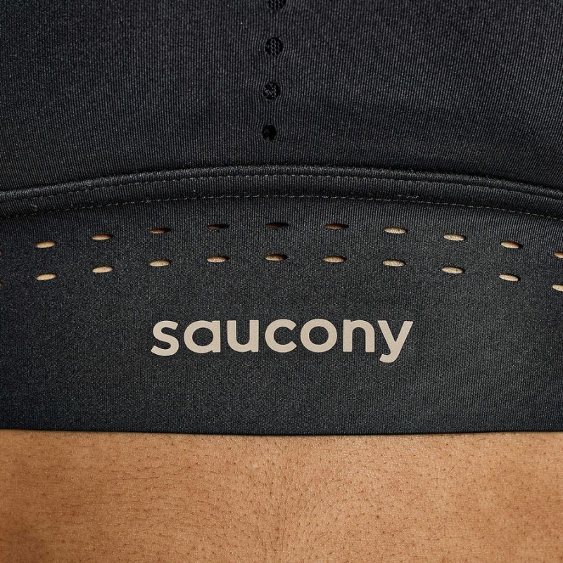 Black Saucony Pinnacle Bra Top Women's Bras | Philippines S32468-W98