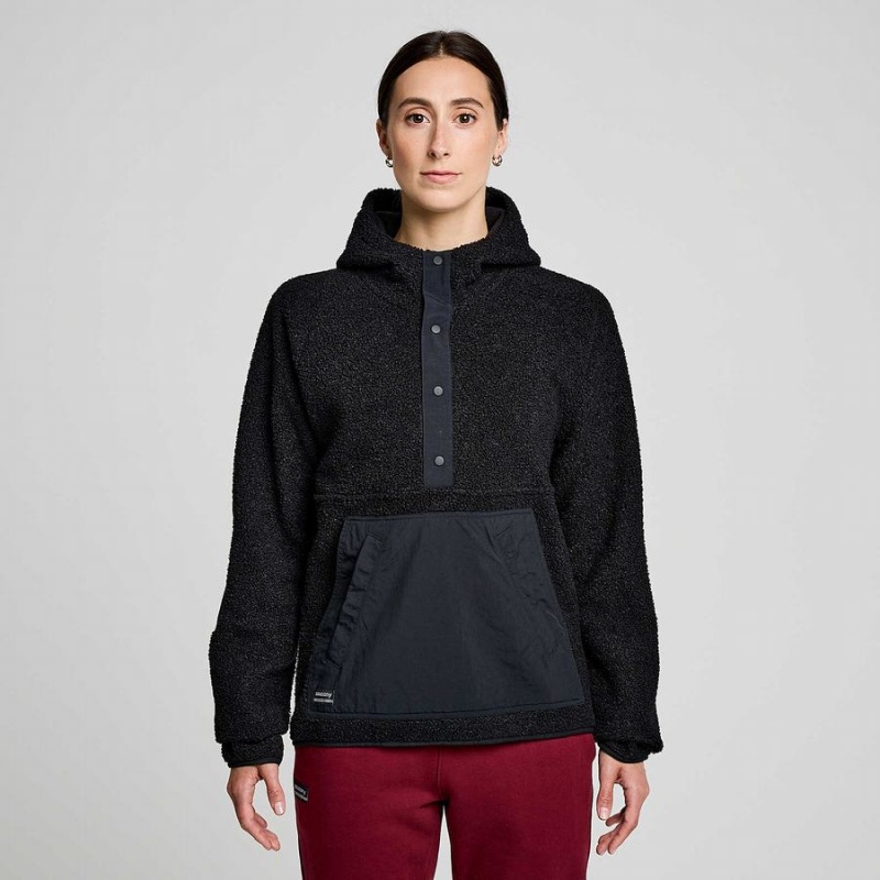 Black Saucony Recovery Sherpa Men's Pullover | Philippines S95207-U64