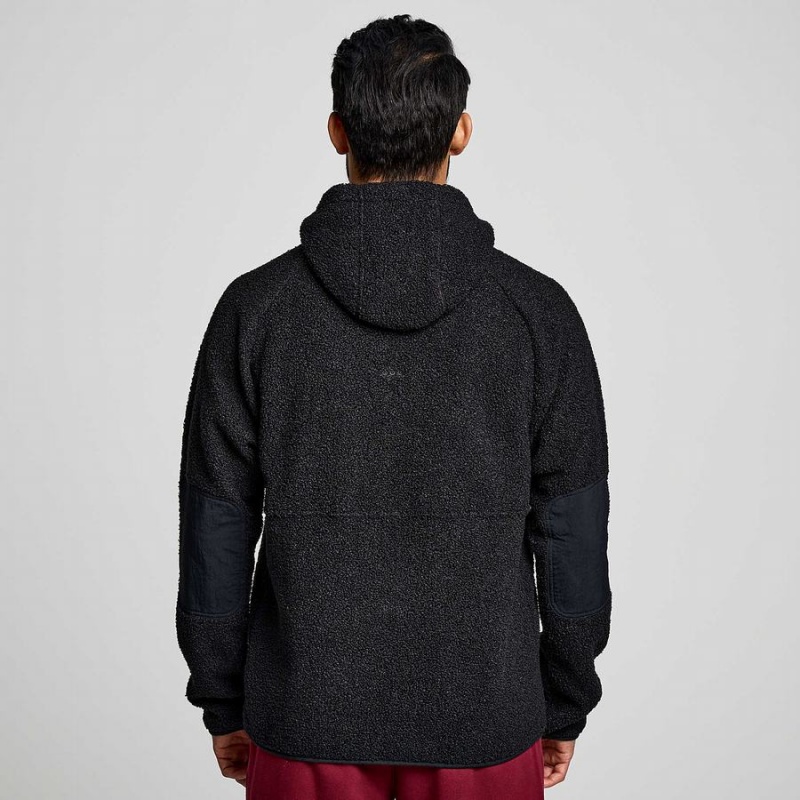 Black Saucony Recovery Sherpa Men's Pullover | Philippines S95207-U64