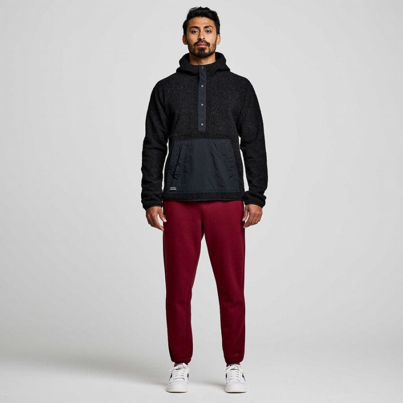 Black Saucony Recovery Sherpa Men's Pullover | Philippines S95207-U64