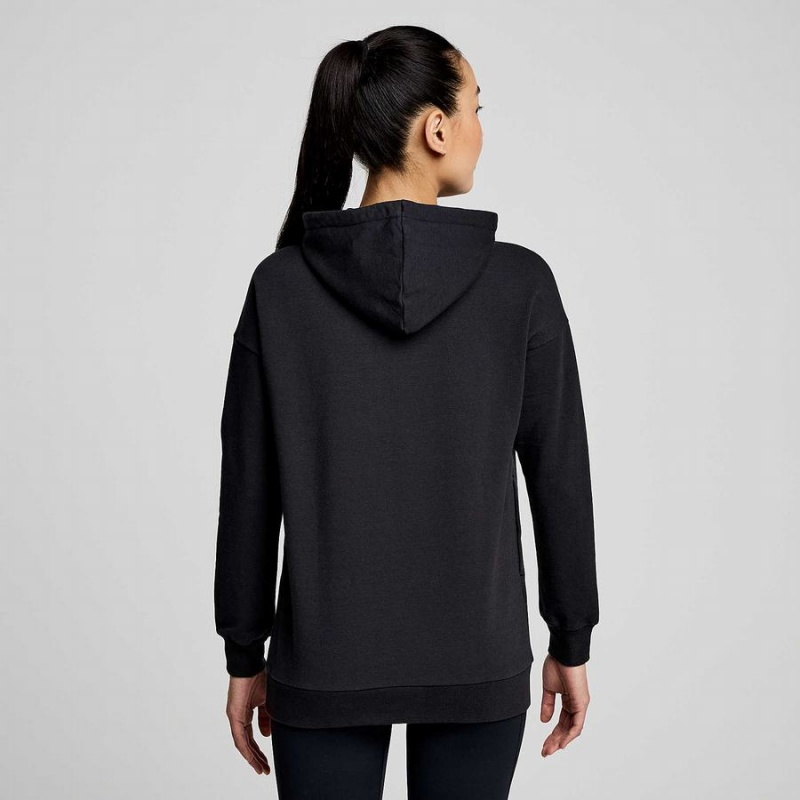 Black Saucony Recovery Zip Tunic Women's Hoodie | Philippines S36912-B37