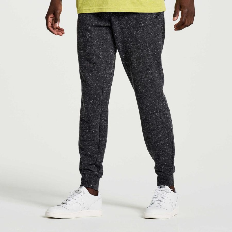 Black Saucony Rested Men's Sweatpants | Philippines S19726-Z53