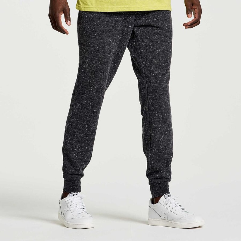 Black Saucony Rested Men's Sweatpants | Philippines S19726-Z53