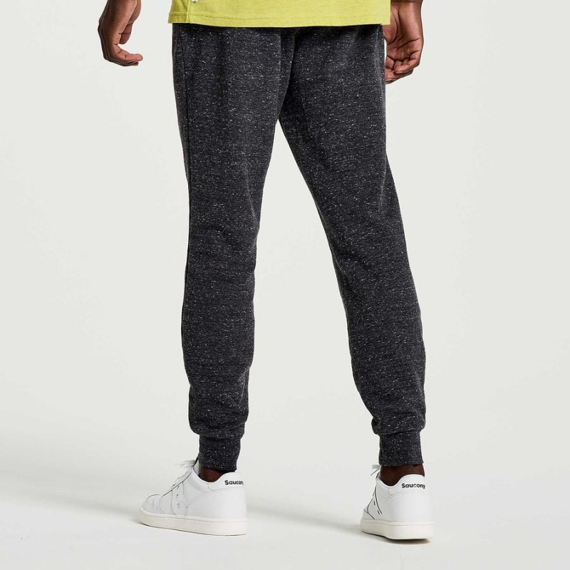 Black Saucony Rested Men's Sweatpants | Philippines S19726-Z53