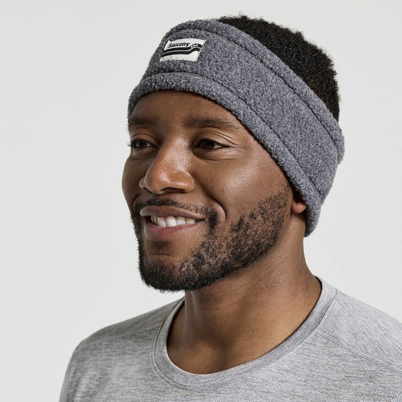 Black Saucony Rested Sherpa Men's Headband | Philippines S60127-J81