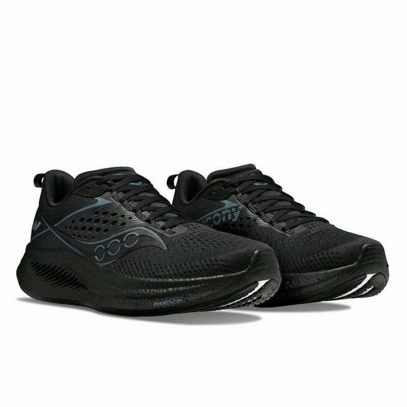 Black Saucony Ride 17 Men's Running Shoes | Philippines S51472-V01