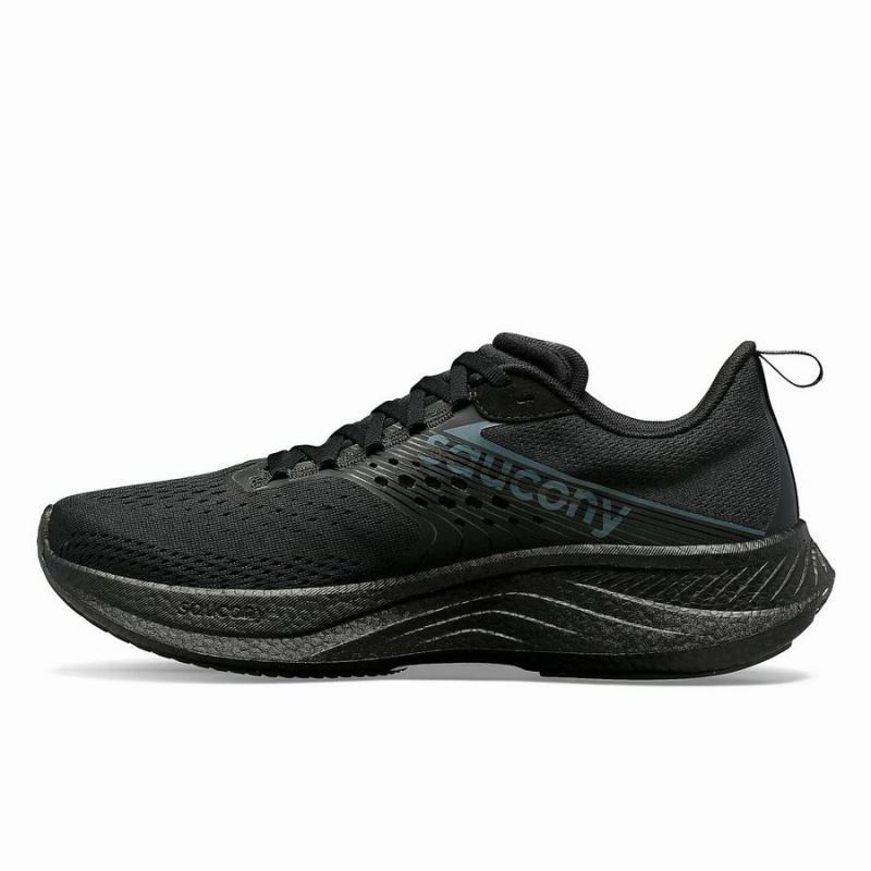 Black Saucony Ride 17 Men's Running Shoes | Philippines S51472-V01