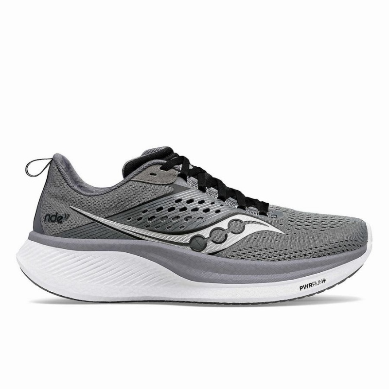 Black Saucony Ride 17 Men\'s Running Shoes | Philippines S03571-M36