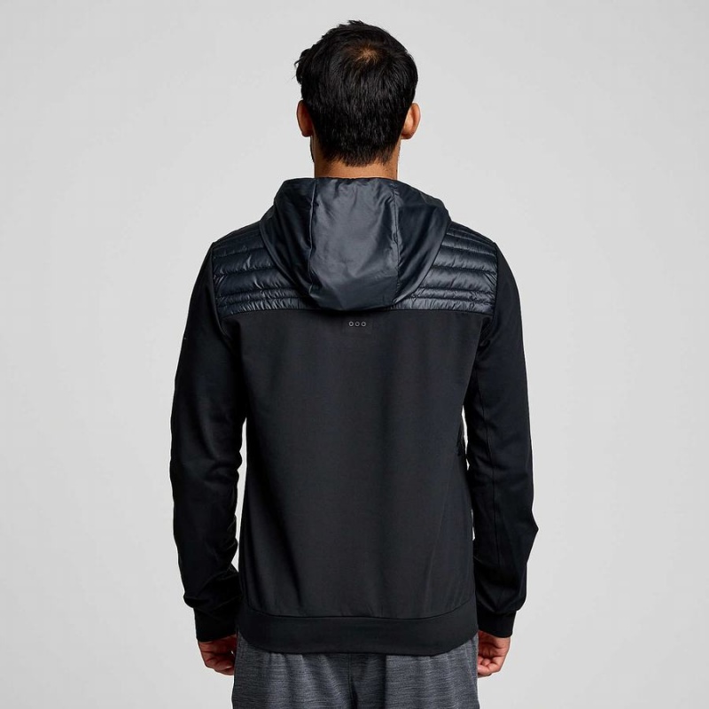 Black Saucony Solstice Oysterpuff Hoody Men's Jackets | Philippines S28061-S86