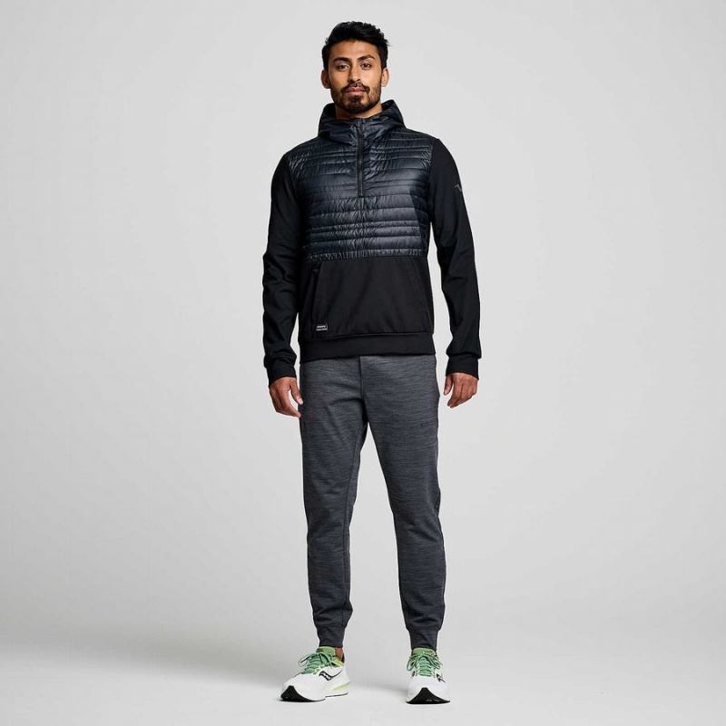 Black Saucony Solstice Oysterpuff Hoody Men's Jackets | Philippines S28061-S86