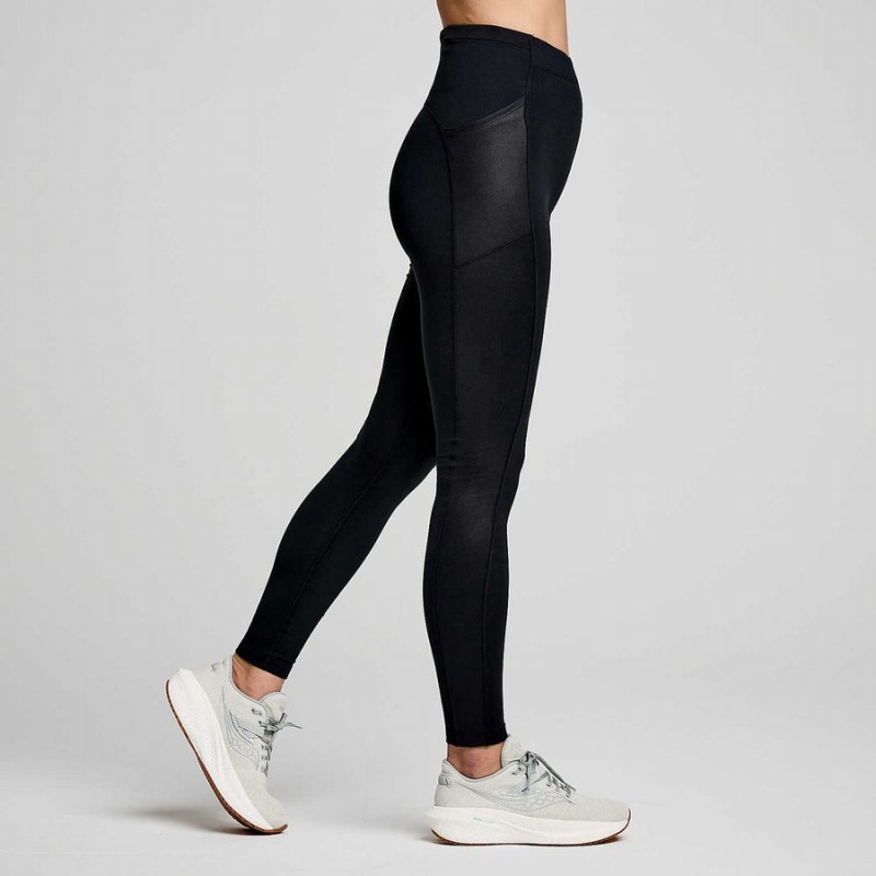 Black Saucony Solstice Women's Tight | Philippines S49750-W47