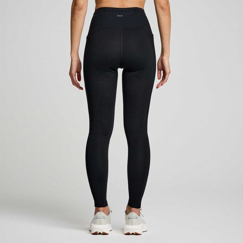 Black Saucony Solstice Women's Tight | Philippines S49750-W47