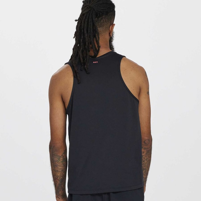 Black Saucony Stopwatch Singlet Men's Tank Top | Philippines S38261-L59