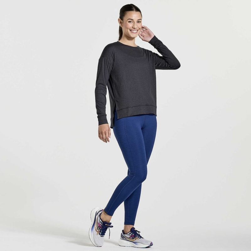 Black Saucony Sunday Layer Women's Tops | Philippines S76594-J14