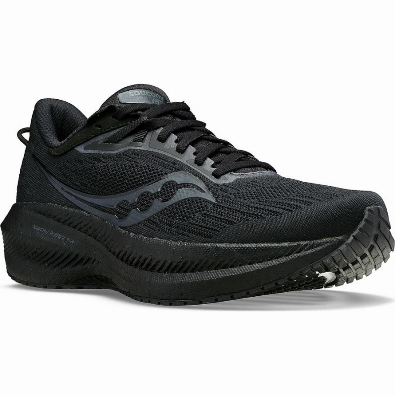 Black Saucony Triumph 21 Men's Running Shoes | Philippines S89761-M93