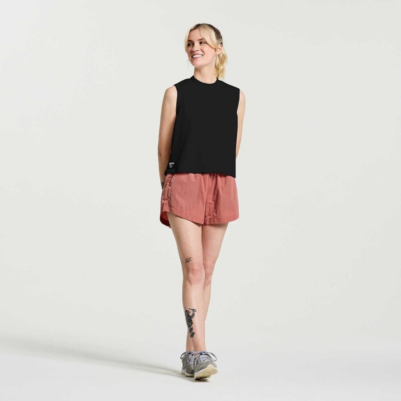 Black Saucony Unwind Sleeveless Women's Tops | Philippines S80364-H17